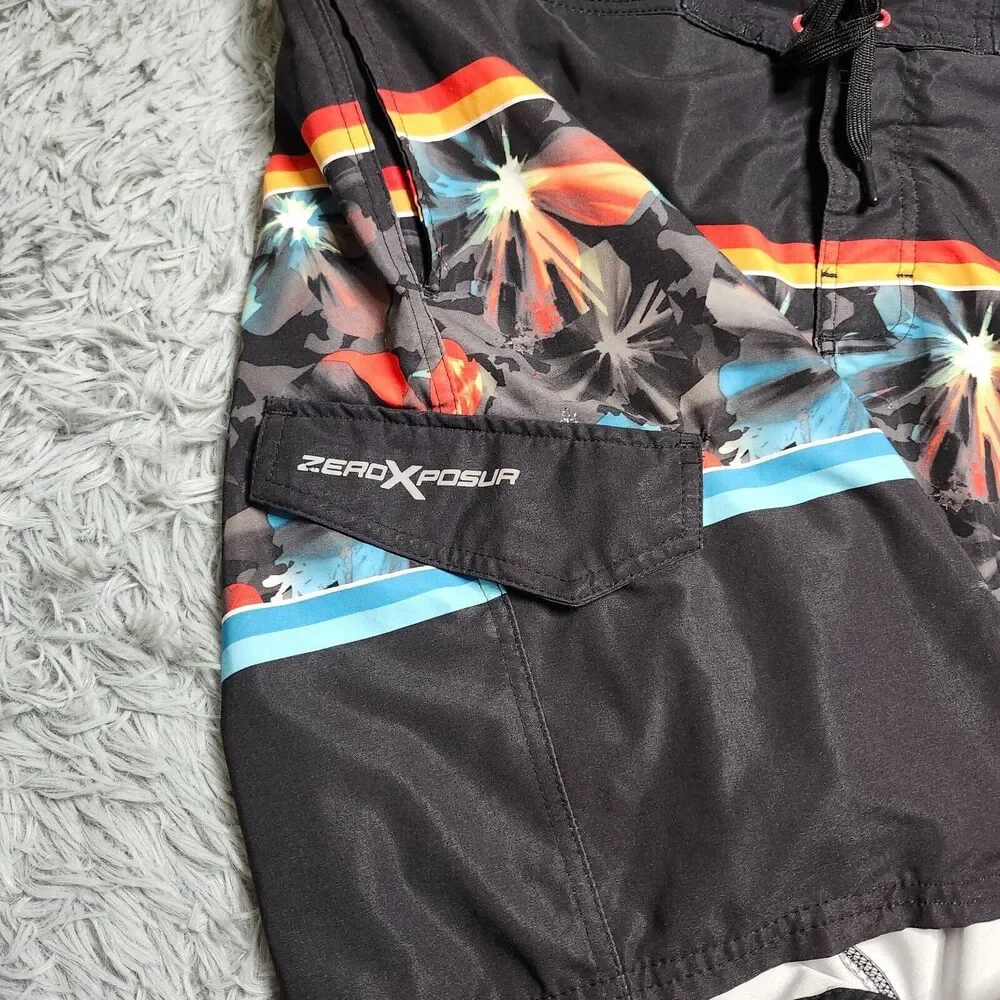Zeroxposur Board Shorts Mens Size‎ XL Lined Swim Surfing Swimming Beach Pockets